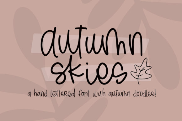 Autumn Skies Font Poster 1