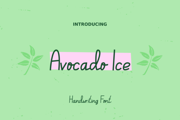 Avocado Ice Font Poster 1