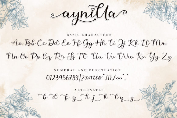 Aynilla Font Poster 9