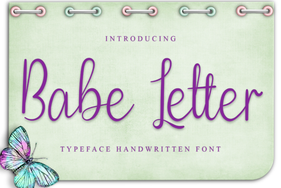 Babe Letter Font Poster 1