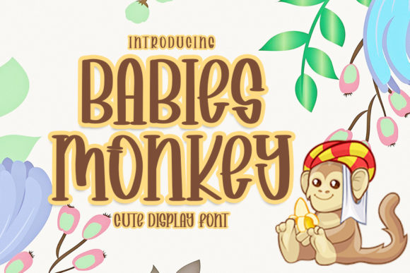 Babies Monkey Font Poster 1
