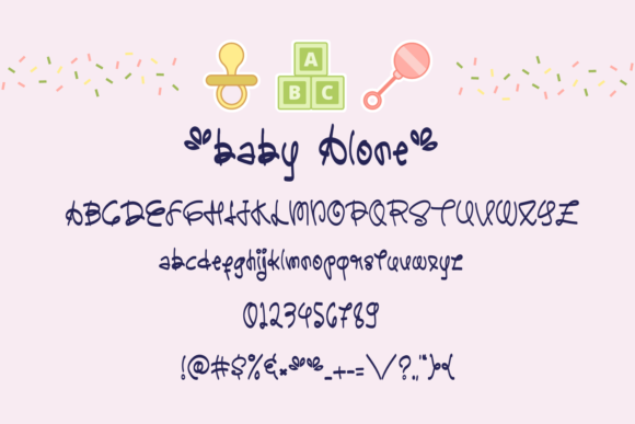 Baby Alone Font Poster 4