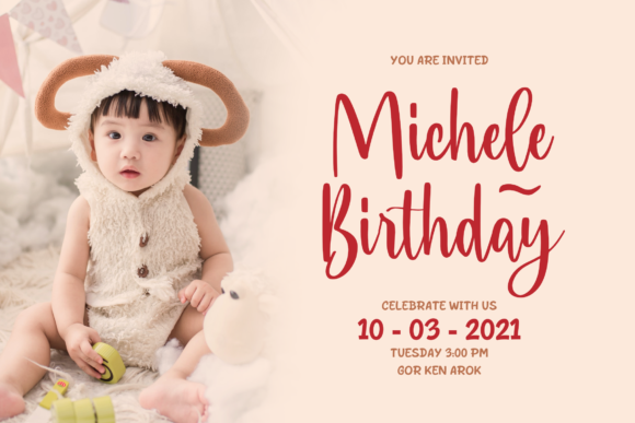Baby Bday Font Poster 4