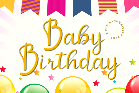 Baby Birthday Font