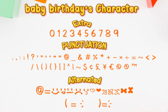 Baby Birthday Font Poster 3