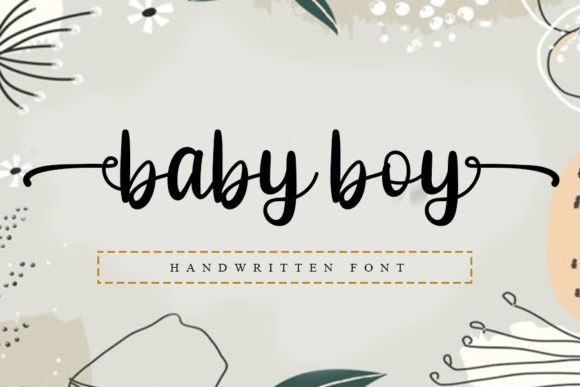 Baby Boy Font Poster 1