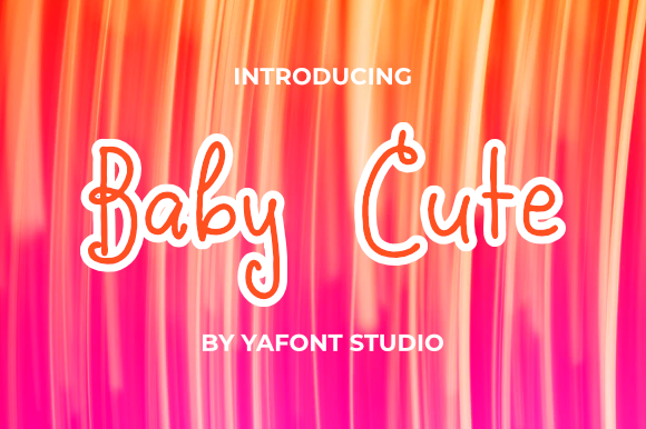 Baby Cute Font Poster 2