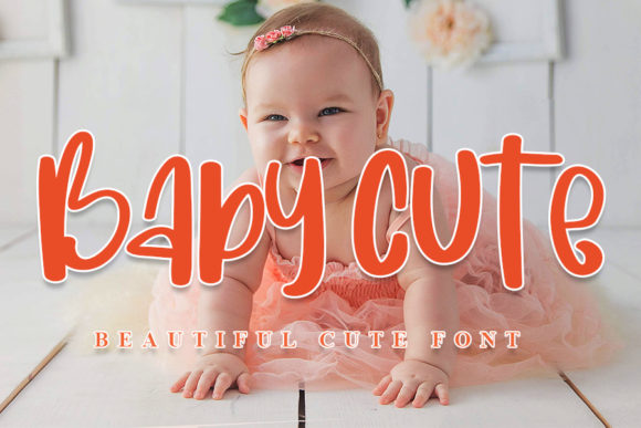 Baby Cute Font Poster 1