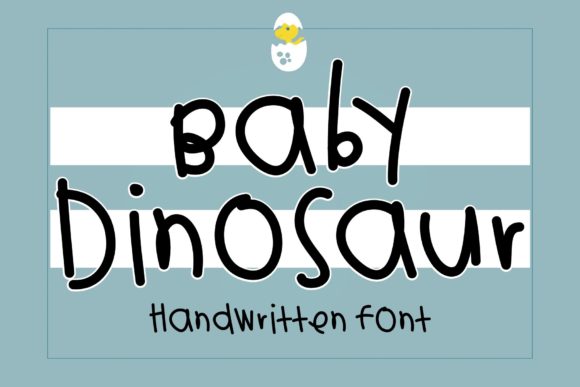Baby Dinosaur Font Poster 1