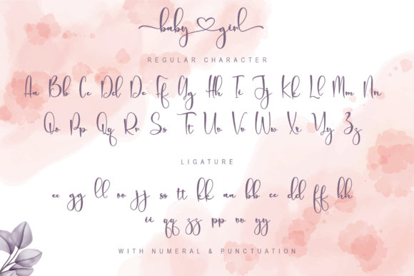 Baby Girl Font Poster 6