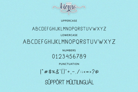 Baby Kiano Duo Font Poster 7