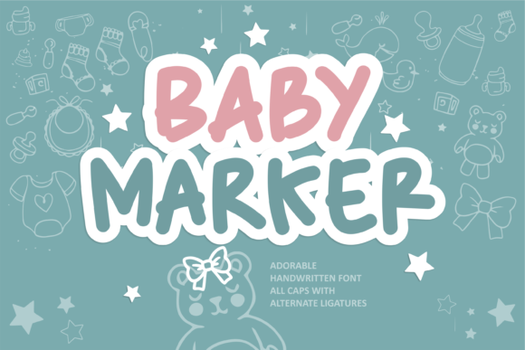 Baby Marker Font Poster 1