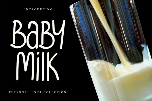 Baby Milk Font Poster 1