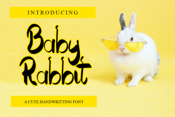 Baby Rabbit Font Poster 1
