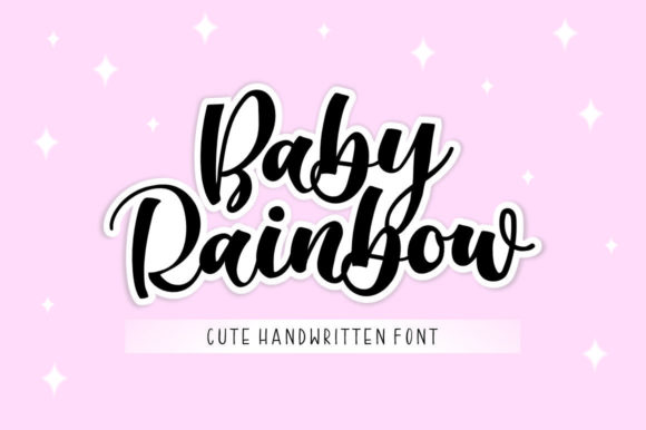 Baby Rainbow Font Poster 1