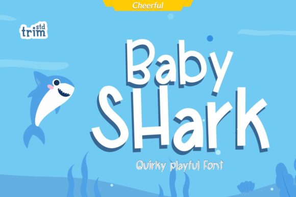 Baby Shark Font Poster 1