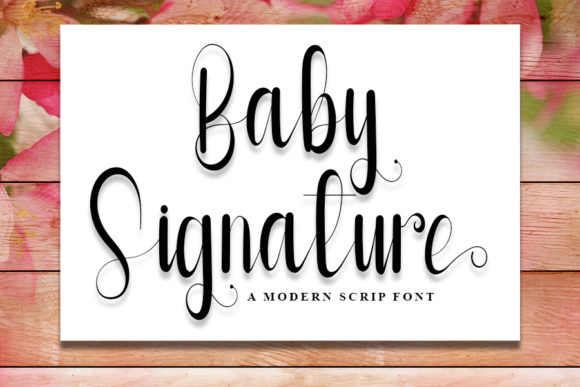 Baby Signature Font Poster 1