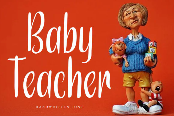 Baby Teacher Font Poster 1