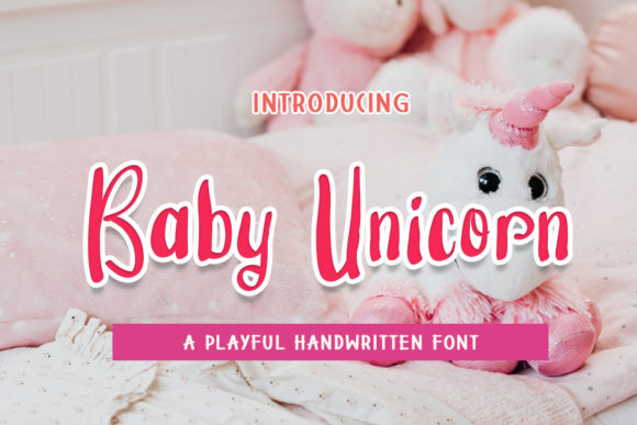 Baby Unicorn Font Poster 1