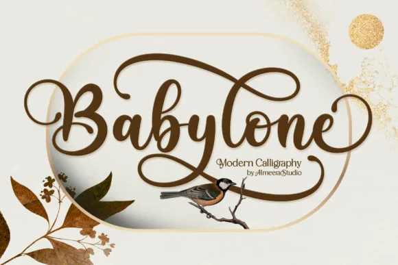 Babylone Script Font Babylone Script Font Poster 1