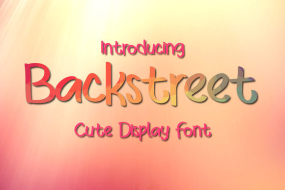 Backstreet Font Poster 1