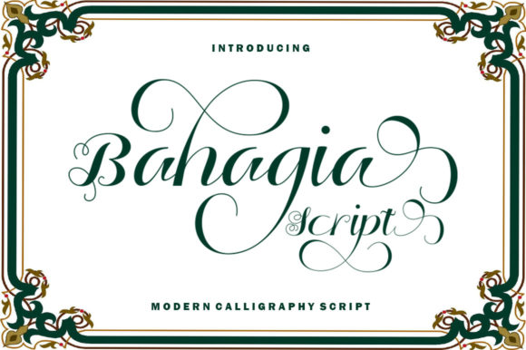 Bahagia Script Font