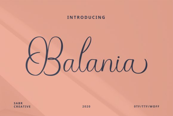 Balania Font Poster 1