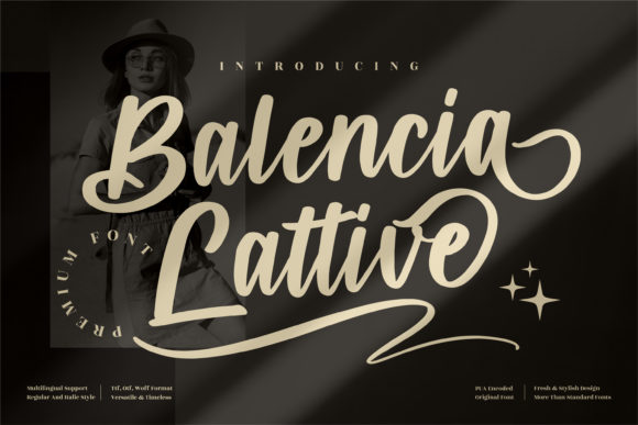Balencia Lattive Font Poster 1