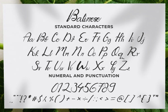 Balinese Font Poster 2