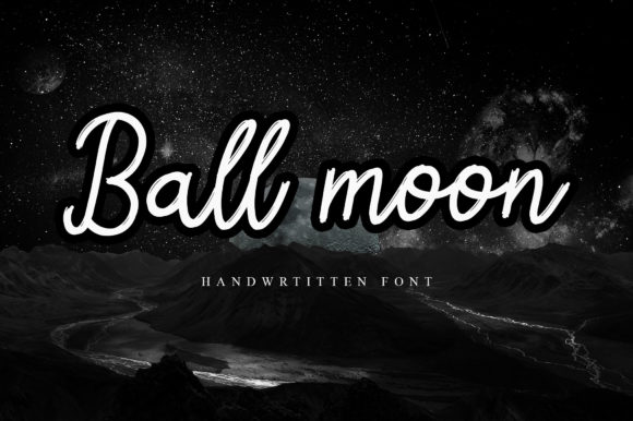 Ball Moon Font Poster 1