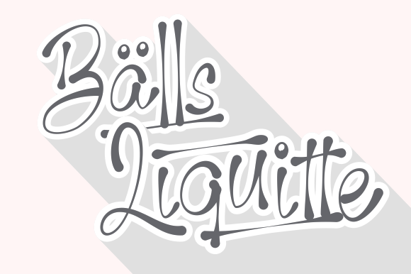 Balls Liquitte Font Poster 1