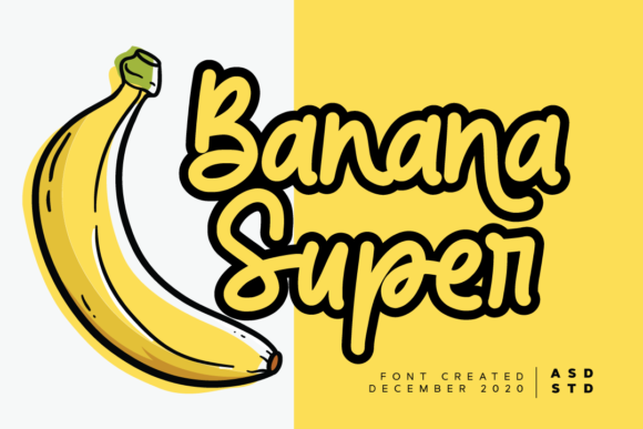 Banana Super Font Poster 1