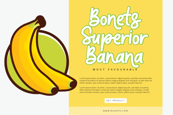 Banana Super Font Poster 3