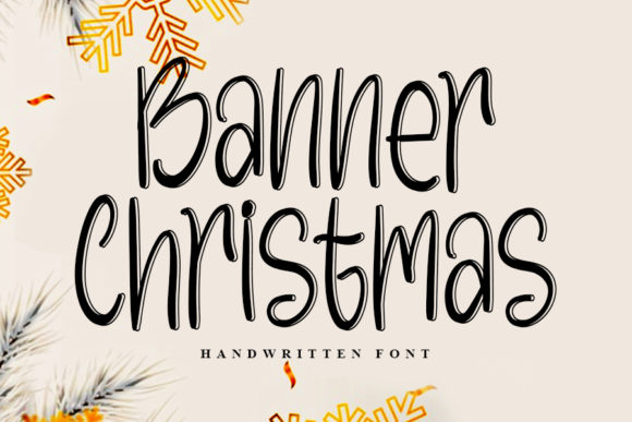 Banner Christmas Font Poster 1