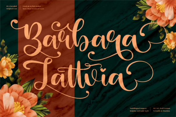 Barbara Lattvia Font Poster 1