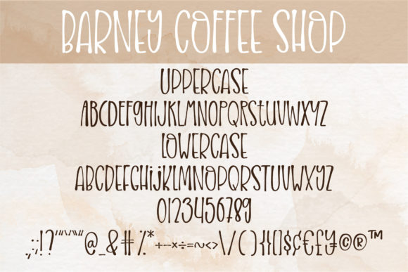 Barney Coffee Shop Font Poster 2