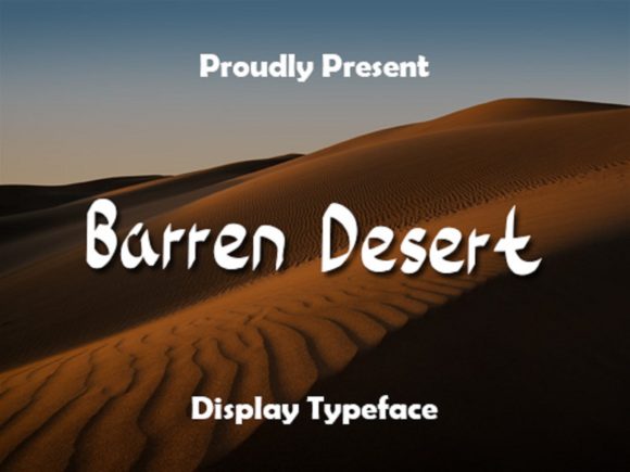 Barren Desert Font Poster 1