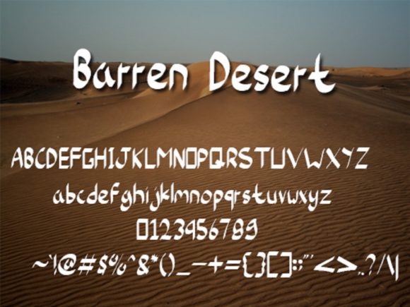 Barren Desert Font Poster 4