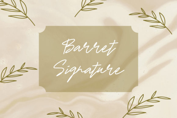 Barret Signature Font Poster 5