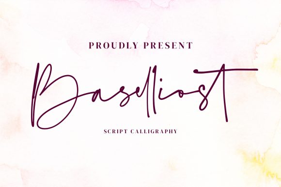 Baselliost Handwritten Script Font Poster 1