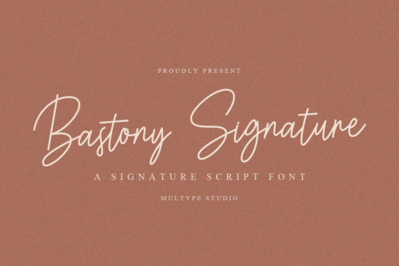 Bastony Signature Font Poster 1