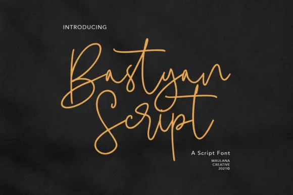 Bastyan Script Font Bastyan Script Font Poster 1
