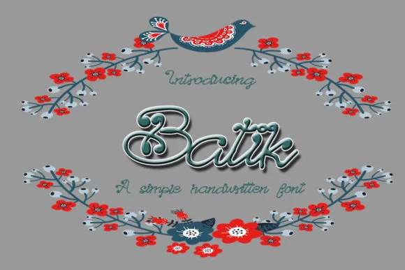 Batik Font Batik Font Poster 1