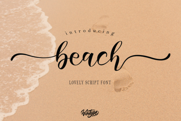 Beach Font Poster 1