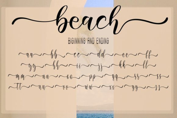 Beach Font Poster 11