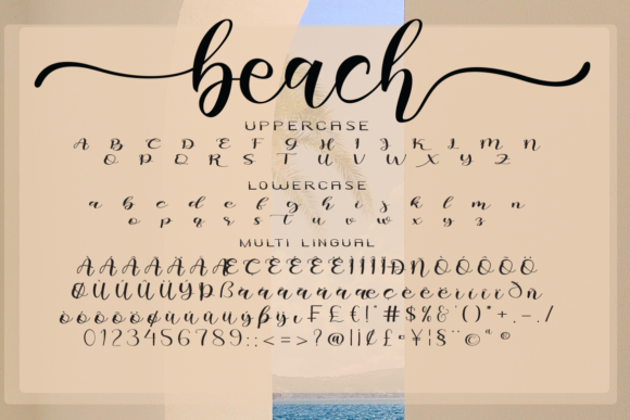 Beach Font Poster 10