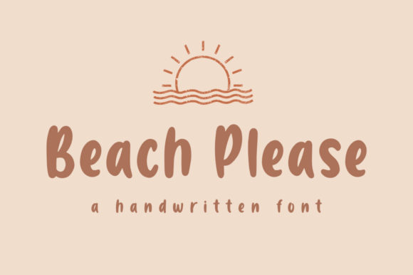 Beach Please Font Poster 1