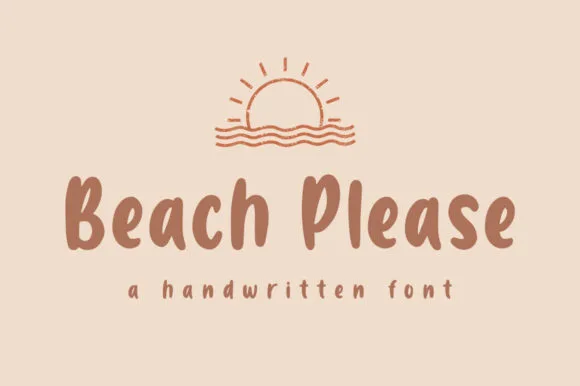 Beach Please Font Beach Please Font Poster 1
