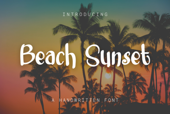 Beach Sunset Font Poster 1