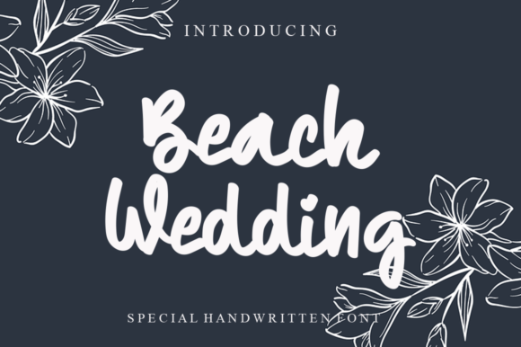 Beach Wedding Font Poster 1